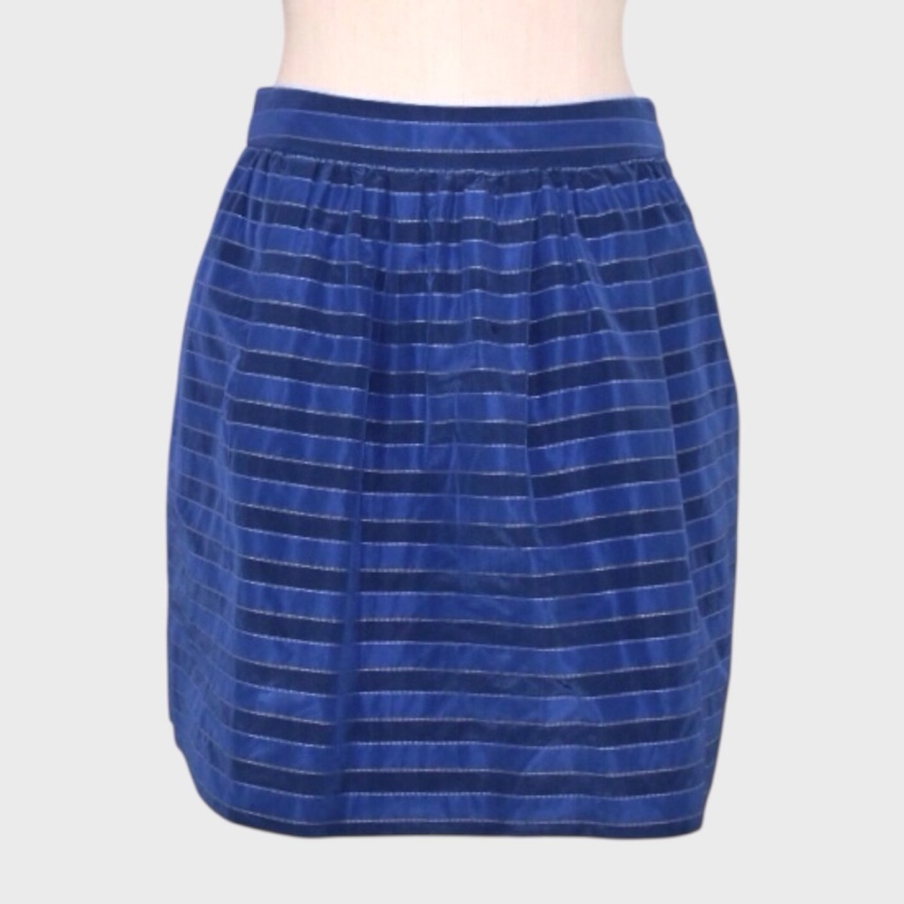 J Crew Taffeta Striped Mini Skirt with Subtle Shine
